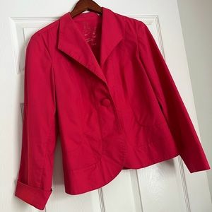 Vibrant coral blazer jacket, lightweight size 14